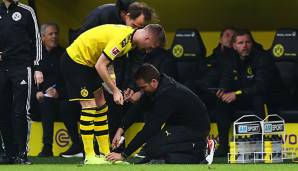 Marco Reus wurde beim 3:0-Sieg seiner Borussia verletzt ausgewechselt.