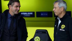 Dortmunds Sportdirektor Michael Zorc (l.) und Cheftrainer Lucien Favre