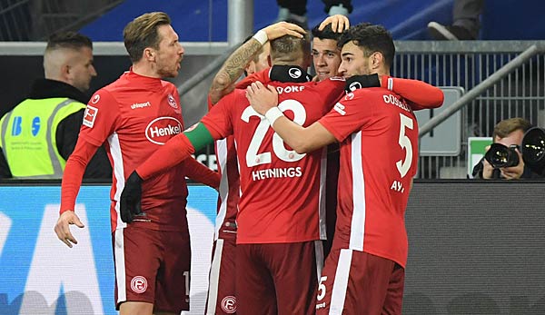 Fortuna Düsseldorf steht nach 16 Spieltagen bei zwölf Punkten.