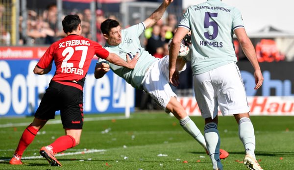 Bayern-Stürmer Robert Lewandowski erzielte im letzten Duell gegen Freiburg das 1:1.