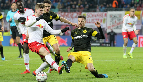 In der vergangenen Saison gewann Dortmund beide Spiele gegen Timo Werner (l.) und RB Leipzig.