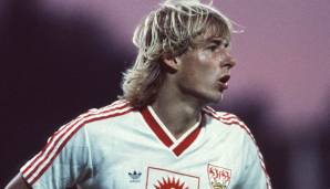 Jürgen Klinsmann (VfB Stuttgart) in der Saison 1987/88 – 19 Tore: Der einstige Bundestrainer und heutige Interimscoach von Hertha BSC schoss den VfB auf den vierten Platz. Das Fundament einer erfolgreichen Stürmer-Karriere.