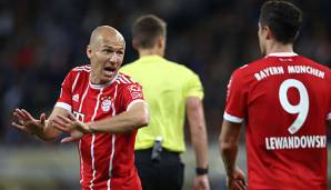 Arjen Robben und Robert Lewandowski spielten jahrelang gemeinsam beim FC Bayern.
