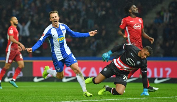 Herthas Vladimir Darida erzielte in der Hinrunde den 3:1-Endstand gegen Fortuna Düsseldorf.