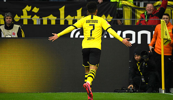 Jadon Sancho traf zum 1:0 für Borussia Dortmund.