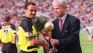 Auch Kohler war Teil der Mannschaft, die den Henkelpott gewann. Die individuelle Krönung der Karriere: 1997 wurde Kohler als Fußballer des Jahres geehrt. Bis zu seinem Karriereende 2002 blieb der Innenverteidiger dem BVB treu.