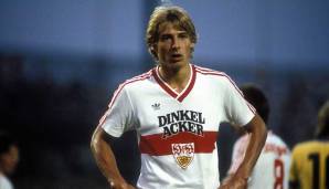 Platz 5: Jürgen Klinsmann – 67 Tore. Aktuell ist sein Ruf in Fußball-Deutschland nicht mehr der allerbeste. Mit 24 war Klinsmann in aller Munde. Damals war er frischgebackener Torschützenkönig der Bundesliga – mit 19 Treffern für den VfB.