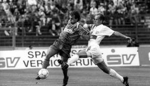 Radmilo Mihajlovic (1992-93). Teilte sich die Neun mit Bent Christensen. Machte 12 Tore in 58 Spielen für den FC Schalke. Mihajlovic spielte in der Bundesliga auch für den FC Bayern und Eintracht Frankfurt.