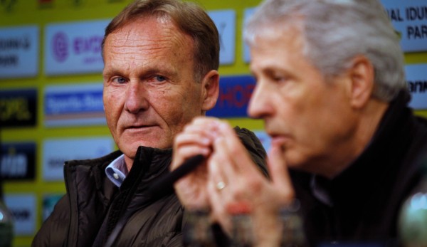 BVB-Geschäftsführer Hans-Joachim Watzke und Trainer Lucien Favre.