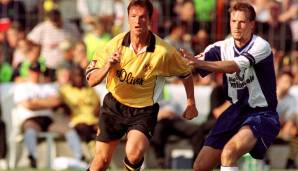 ANGRIFF - Fredi Bobic: Ebenfalls ein Neuzugang in diesem Sommer 1999. Traf beim 2:1-Sieg gegen Hertha zum 1:0. Hatte zwei ordentliche Jahre beim BVB, rutschte dann aber ins zweite Glied. Wechselte im Anschluss an eine Leihe nach England zu Hannover 96.