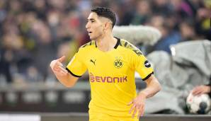 Platz 5: Achraf Hakimi (Borussia Dortmund): 10 Vorlagen in 25 Spielen.
