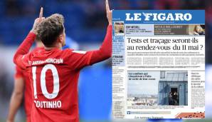 Le Figaro: "Grünes Licht für die Bundesliga: Deutschland profiliert sich in einem undurchsichtigen Europa. Frankreich könnte mit dem Abbruch zu einem gallischen Dorf werden, denn fast überall in Europa bemüht man sich um eine Wettbewerbs-Wiederaufnahme."