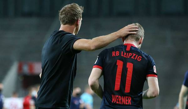Julian Nagelsmann weiß, dass Timo Werner wohl bald nicht mehr in Leipzig spielen wird.