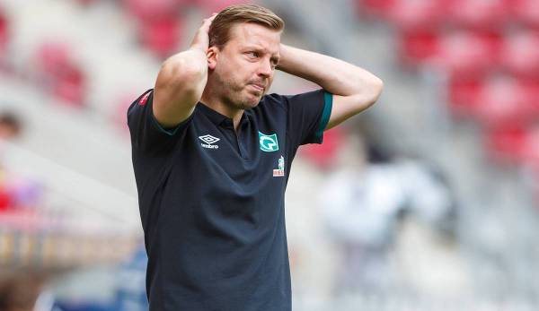 Florian Kohfeldt verlor mit Werder Bremen gegen Mainz am 33. Spieltag.