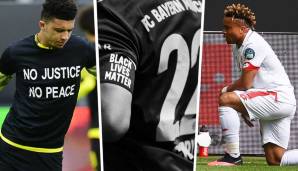Der Fußball in Deutschland stand am 30. Spieltag und nach dem Tod des Afroamerikaners George Floyd bei einer Festnahme und den folgenden Unruhen in den USA ganz im Zeichen des Kampfes gegen Rassismus. Die Bilder eines stillen Protests.