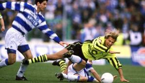 Frank Riethmann. Wurde 1994 mit Dortmund A-Jugend-Meister und war meist für die Zweitvertretung im Einsatz. Kam am 22. Spieltag gegen Leverkusen zu seinem 17-minütigen Profidebüt und dem einzigen Spiel in dieser Saison. Blieb bis 2001 beim BVB II.