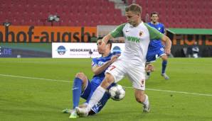 Platz 14: Alfred Finnbogason (FC Augsburg, Sturm): 37,29 Prozent der 118 Zweikämpfe gewonnen.
