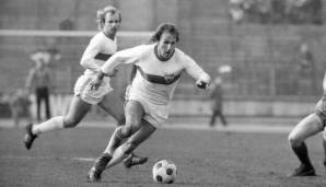 Platz 21: HANS ETTMAYER (Mittelfeld, 1971 bis 1976): 124 Spiele (38 Tore) für den VfB Stuttgart und dem Hamburger SV.