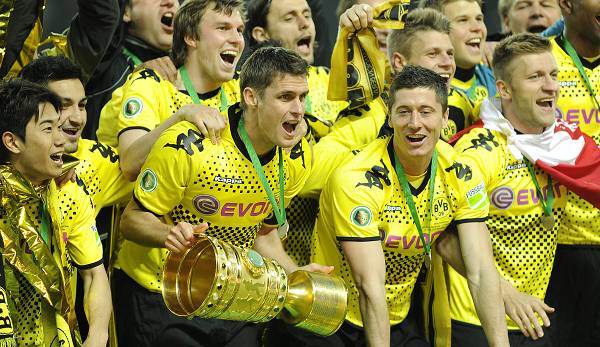 Borussia Dortmund Mannschaftskarte DFB Pokalsieger 2012 