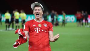 Platz 10: Robert Lewandowski (FC Bayern München) - 114 Schüsse, 29,82 Prozent davon verwertet.
