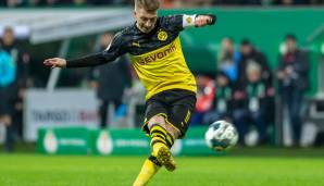 Platz 14: Marco Reus (Borussia Dortmund) - 39 Schüsse, 28,21 Prozent davon verwertet.