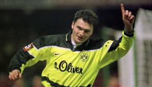 STEPHANE CHAPUISAT (von 1991 bis 1999 beim BVB): Hatte mit seinen Toren maßgeblichen Anteil an den Dortmunder Erfolgen Mitte der 90er Jahre. Gewann mit Schwarz-Gelb unter anderem zwei Mal die Meisterschaft sowie die Champions League.