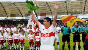 Krassimir Balakov (Bulgarien). War zusammen mit Elber und Bobic Teil des "magischen Dreiecks". Kam 1995 von Sporting nach Stuttgart, gewann 1997 den Pokal und verließ den VfB 2003 - nach 298 Pflichtspielen, 73 Toren sowie 64 Vorlagen.