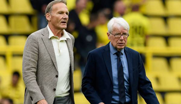 BVB-Geschäftsführer Watzke (l.) und Präsident Rauball kritisieren Uli Hoeneß Attacke auf den BVB.
