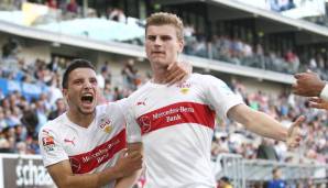 Platz 6 – Datum: 03.10.2015 | Team: VfB Stuttgart | Tor Duo: Timo Werner (19 Jahre, 221 Tage) & Arianit Ferati (18 Jahre, 26 Tage) gegen Hoffenheim | kombiniertes Alter: 37 Jahre, 237 Tage