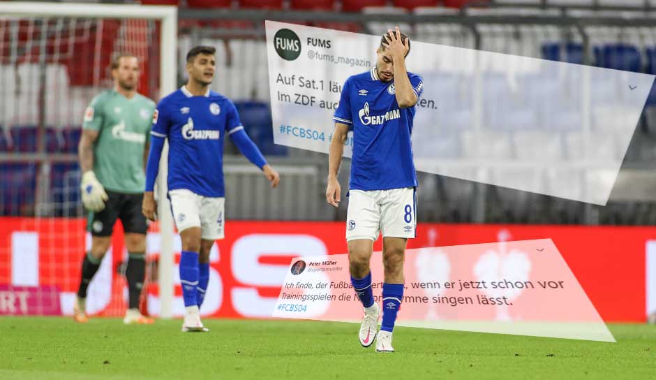 Hoffnungslos unterlegene Schalker gehen beim FC Bayern zum Saisonauftakt unter. Es scheint, als höre der Albtraum der vergangenen Saison einfach nicht auf. Klar, dass es in den Sozialen Netzwerken hoch herging. Ein Überblick.