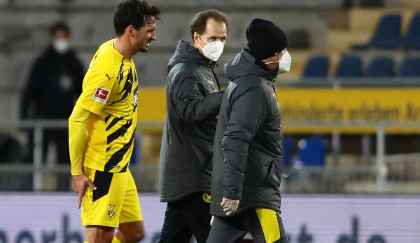 Mats Hummels musste nach seinen beiden Toren in Bielefeld verletzt ausgewechselt werden.