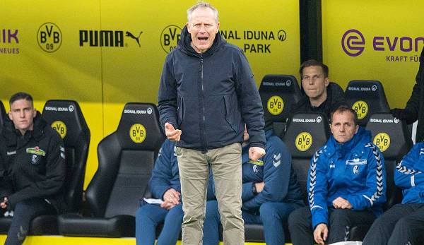 Hatte den BVB 30 Minuten mit seiner Mannschaft gut im Griff ehe die Wende kam: Freiburg-Trainer Christian Streich.