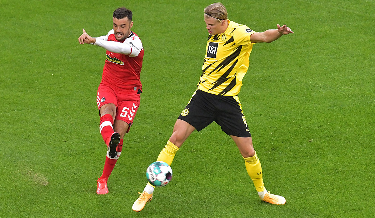 Haaland zeigte gegen Freiburg eine ganz starke Leistung.