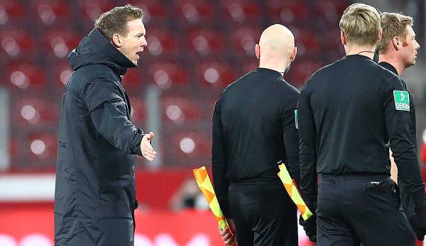 Julian Nagelsmann haderte nach der Niederlage gegen Mainz auch mit den Schiedsrichern.