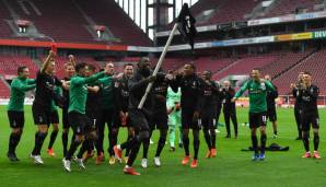 Borussia Mönchengladbach freute sich über den Sieg in Köln.