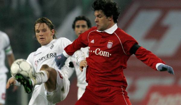 Die Anfänge: Eugen Polanski im Januar 2006 im Duell mit FC Bayern Münchens Michael Ballack.