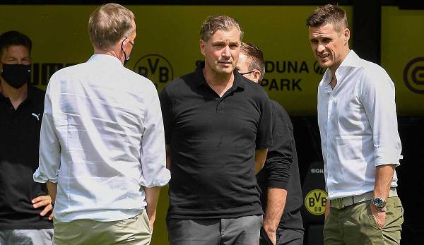 In der Kritik für ihre Handhabung der Haaland-Causa und der Europa-Reise seines Beraterteams: BVB-Sportdirektor Michael Zorc und Sebastian Kehl.