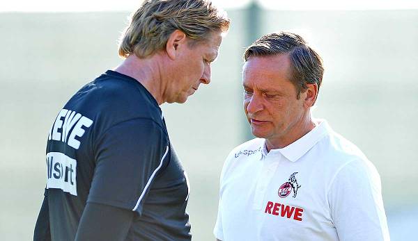 Konnten gut miteinander beim 1. FC Köln: Ex-Trainer Markus Gisdol und Sportdirektor Horst Heldt.