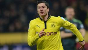 2012/13: Robert Lewandowski (Borussia Dortmund) mit 24 Treffern. Hinter Stefan Kießling (Bayer Leverkusen) mit 25 Treffern.