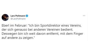 LARS POLLMANN (Freier Sportjournalist) entschärft die lautstarken Vorwürfe an Eberl, Gladbach handele nach einem angeblich großen Aufschrei in Folge des Rose-Wechsels zum BVB, mit einer Reaktion von Eberl auf den Rose-Abschied.