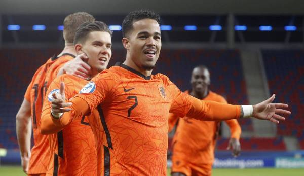 Justin Kluivert will mit der U21 der Niederlanden den EM-Titel gewinnen.