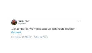 Günter Klein (Chefreporter beim Münchner Merkur) nimmt Bezug auf das Hector-Interview bei DAZN nach der Hinspielniederlage, in dessen Verlauf Hector der Kragen platzte ("Scheißfragen!")