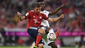 Saison 2018/19: Thomas Müller (FC Bayern München) beim 3:1 gegen die TSG 1899 Hoffenheim am 24. August 2018.