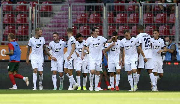 TSG defeated FC Augsburg 4-0 on the 1st Bundesliga matchday.