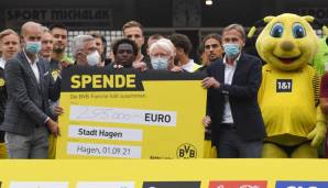Pokalsieger Borussia Dortmund hat sein Versprechen eines Benefizspiels für die Flutopfer im Umland eingelöst.