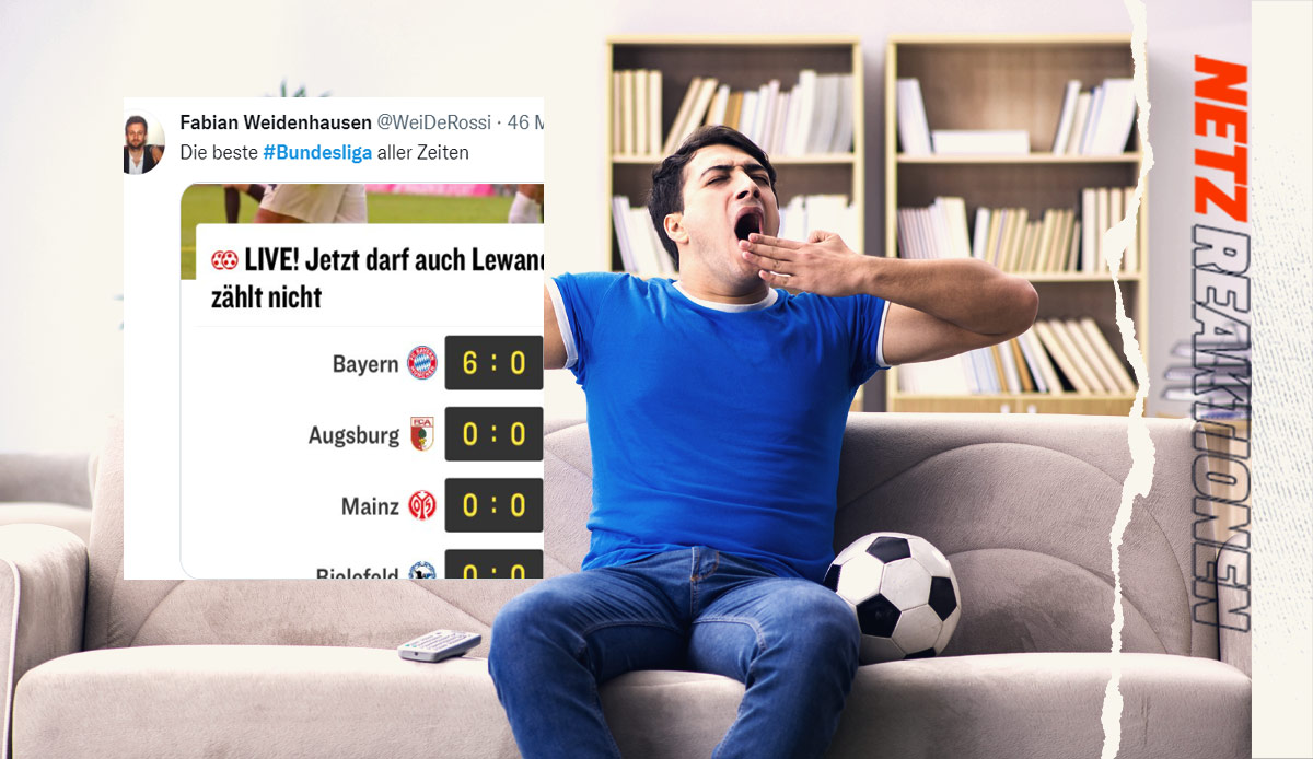 Abgesehen von der Bochumer Demontage in München fiel an diesem Bundesliga-Samstag in der Konferenz nur ein einziges Tor. Während auf dem Rasen Langeweile herrschte, lieferte die Netzgemeinde auf Twitter in gewohnter Manier ab. Die besten Reaktionen.