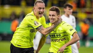 Marius Wolf (l.) steht seit Sommer 2018 bei Borussia Dortmund unter Vertrag
