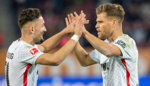 PLATZ 16: Florian Niederlechner (3/1), Andi Zeqiri (2/2) – je 28,6 Prozent der 14 Tore des FC Augsburg. Der FCA tut sich mit dem Toreschießen insgesamt schwer, ein Duo ist hier am wichtigsten.