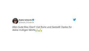 Andre Schürrle (Ex-Nationalspieler): "Alles Gute Max Eberl! Viel Ruhe und Geduld! Danke für deine mutigen Worte!"