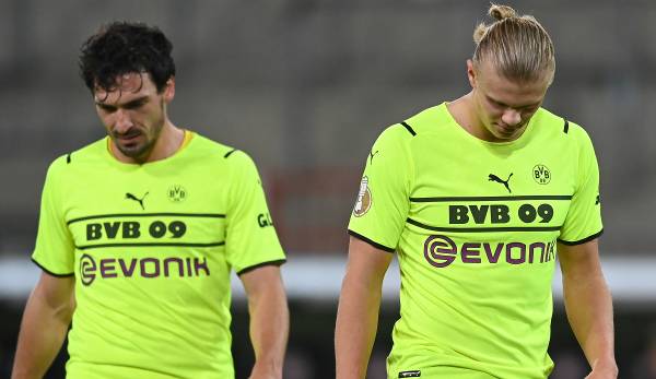 Mats Hummels (l.) und Erling Haaland fallen für Dortmunds Spiel gegen Leverkusen aus